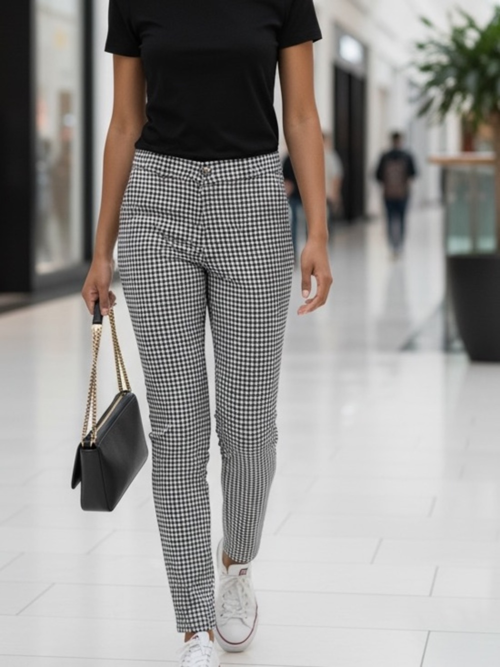 NWT TOMMY HILFIGER PLAID GINGHAM SUMMER CROPPED DRESS PANTS WOMENS 8
